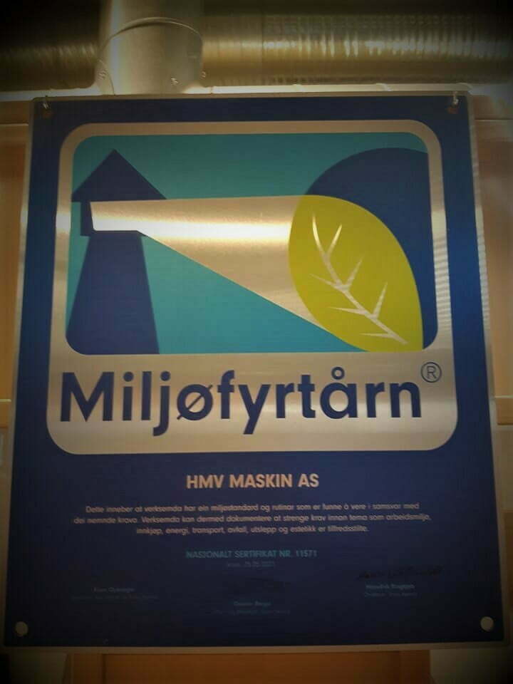 HMV Maskin Er No Sertifisert Som Milj fyrt rn HMV Voss
